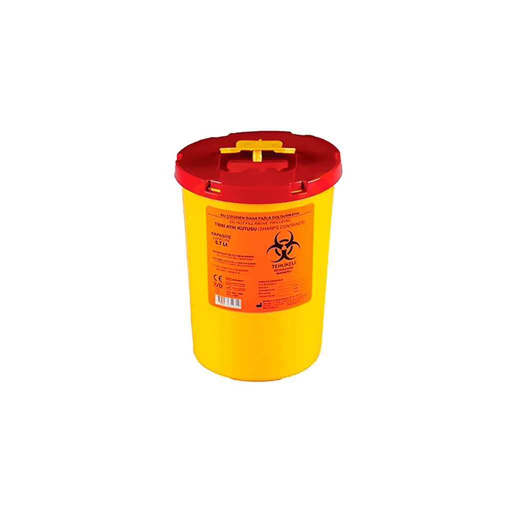 Контейнер ПП MOSLAB круглий, 0,7 л, для збору медичних відходів BPTA00003